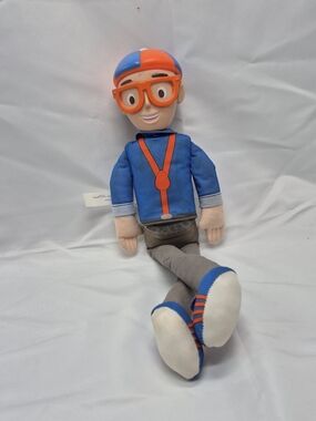 Blue and Orange Kids Plush Character Doll - Soft Play Toy